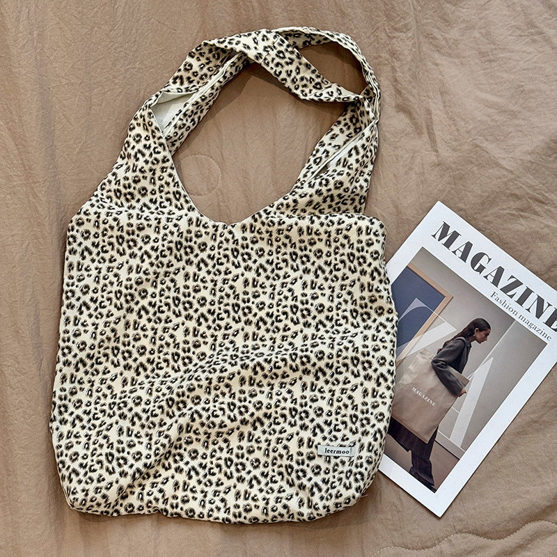 Chic Leopard Print Crossbody Bag for Women - Large Capacity Polyester Shoulder Tote Handbag - Everyday Casual Style