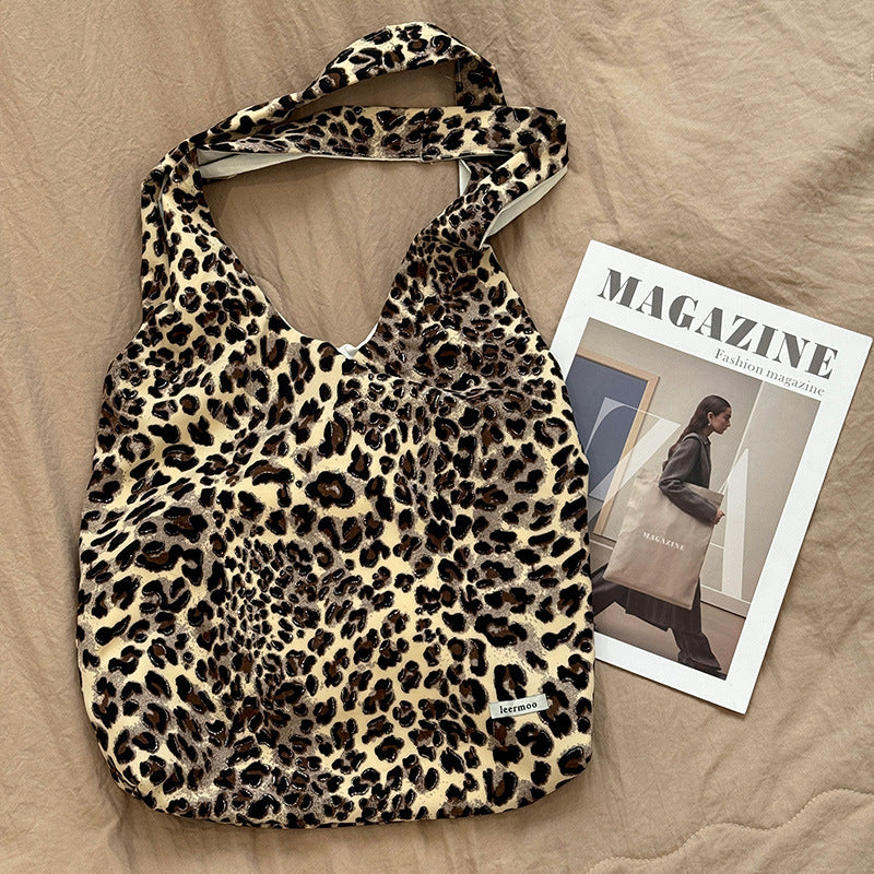 Chic Leopard Print Crossbody Bag for Women - Large Capacity Polyester Shoulder Tote Handbag - Everyday Casual Style