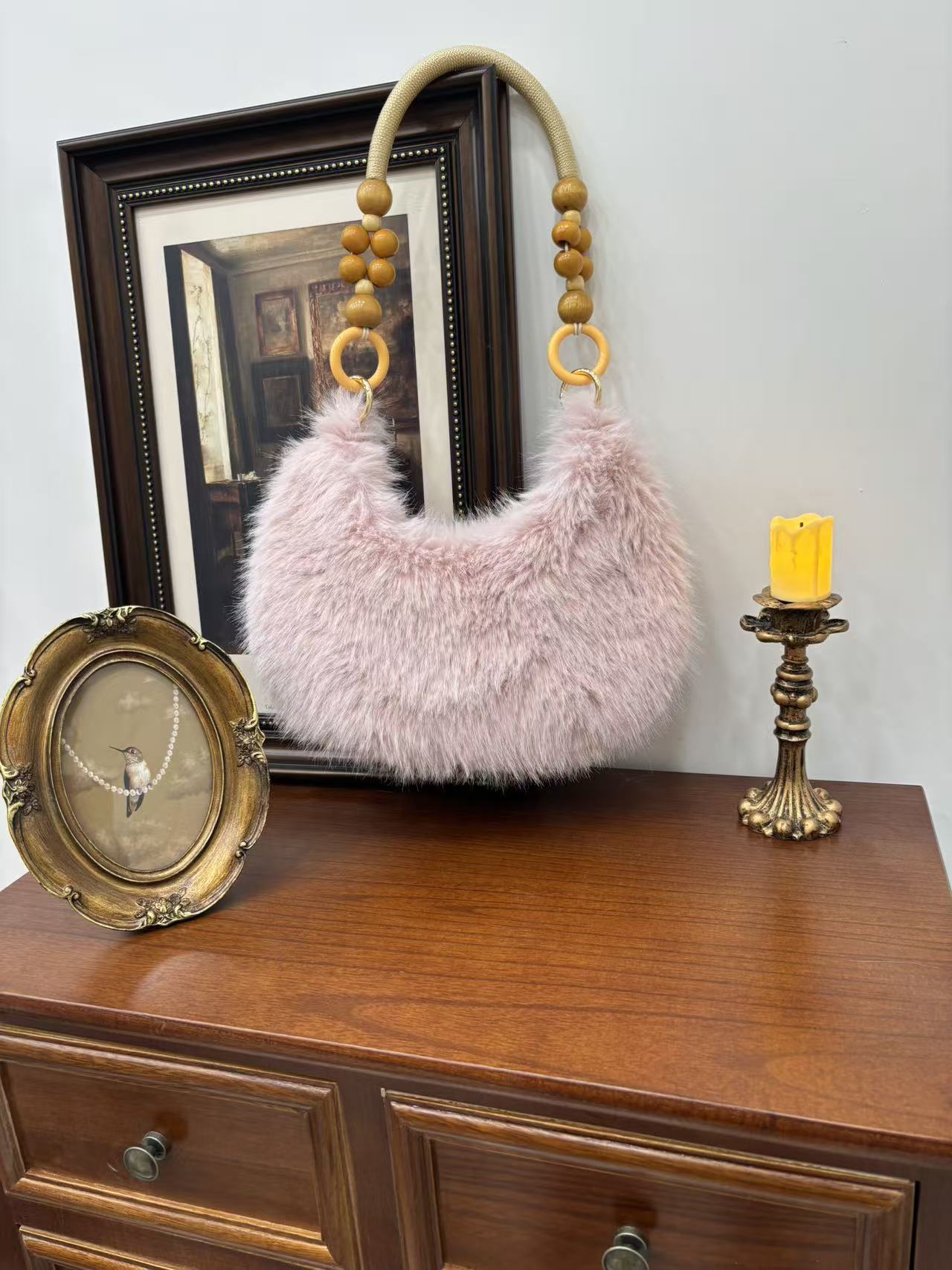 Cozy Faux Fur Plush Dumpling Bag - Chic Shoulder & Handbag for Everyday