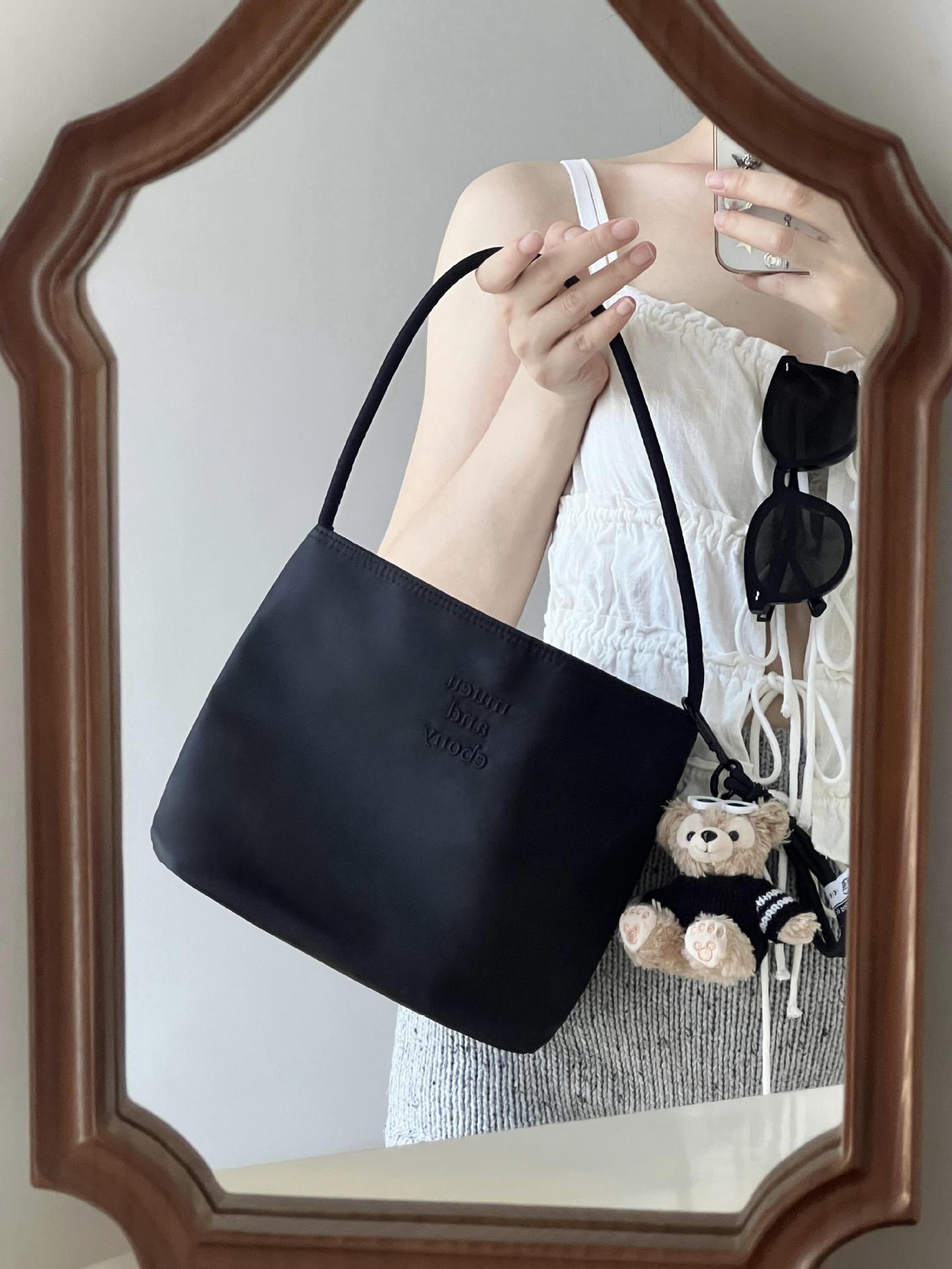 Much&Eboy Women's Chic Nylon Casual Shoulder Bag - Versatile Bucket Handbag