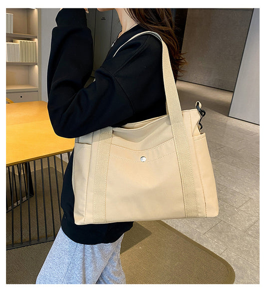 Urban Chic Large Nylon Tote - Versatile Shoulder & Crossbody Bag for Everyday Fashion