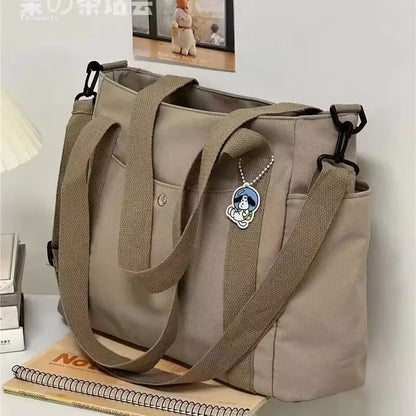Urban Chic Large Nylon Tote - Versatile Shoulder & Crossbody Bag for Everyday Fashion
