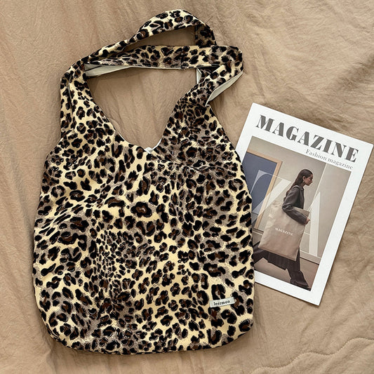 Chic Leopard Print Crossbody Bag for Women - Large Capacity Polyester Shoulder Tote Handbag - Everyday Casual Style