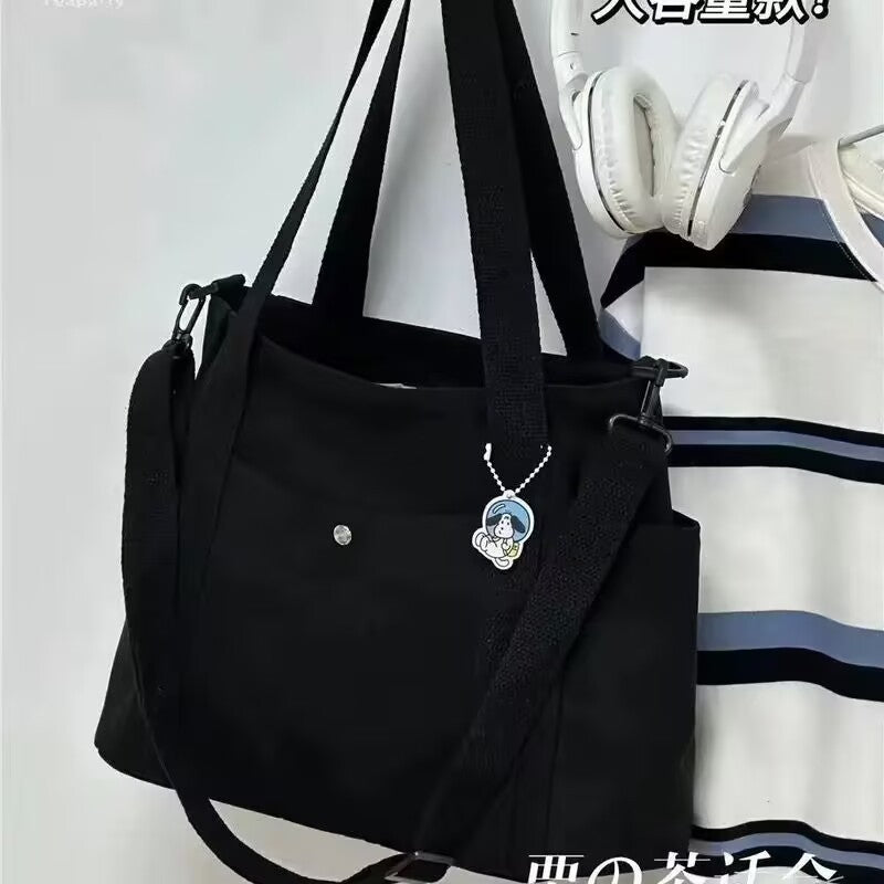 Urban Chic Large Nylon Tote - Versatile Shoulder & Crossbody Bag for Everyday Fashion