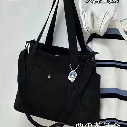 Urban Chic Large Nylon Tote - Versatile Shoulder & Crossbody Bag for Everyday Fashion