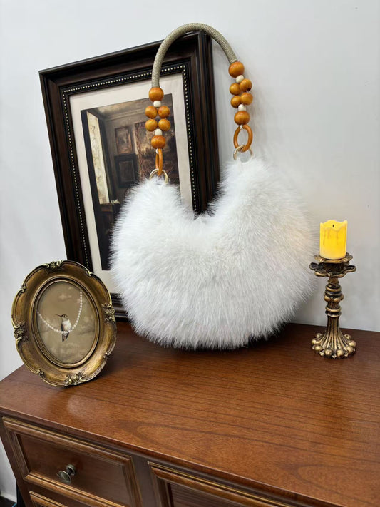 Cozy Faux Fur Plush Dumpling Bag - Chic Shoulder & Handbag for Everyday