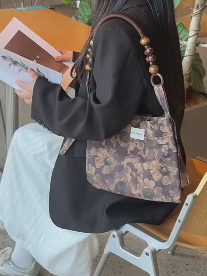 Chic Oriental Retro Shoulder Tote Bag - Stylish, Versatile & Spacious for Everyday